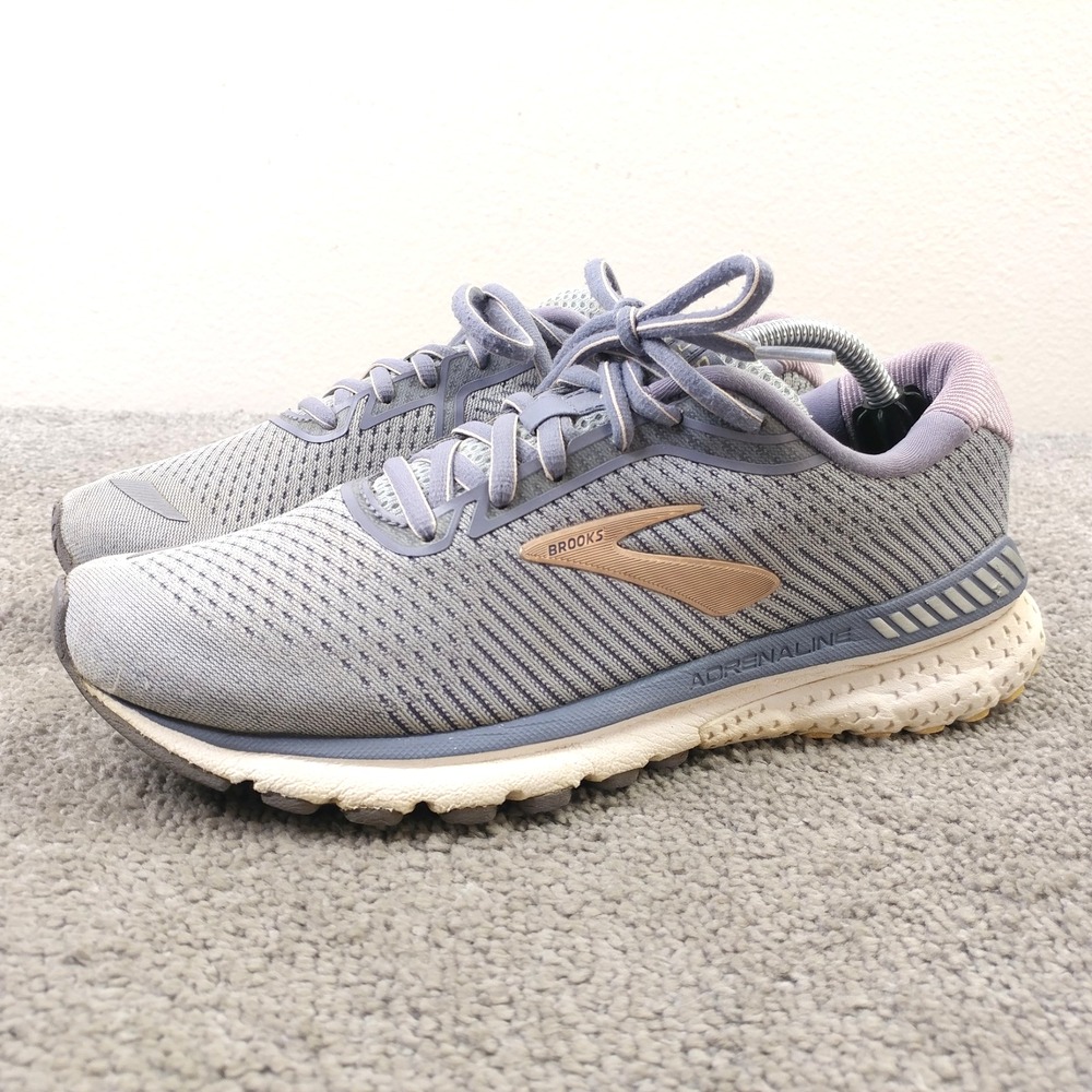 Brooks Adrenaline GTS 20 Womens 8 Running Shoes Gray Sneakers 1202961B073